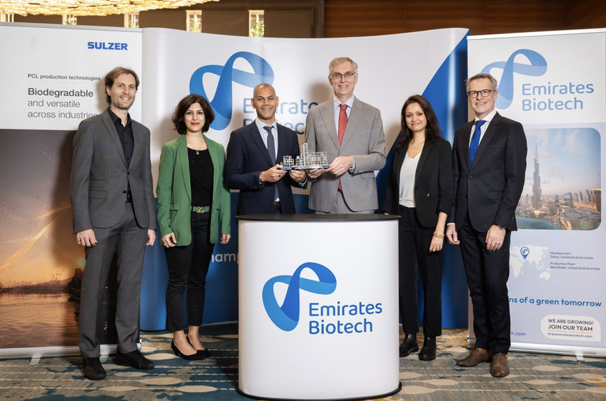 Emirates Biotech Selects Sulzer Technology to Build World's Largest Polylactic Acid Production Facility 